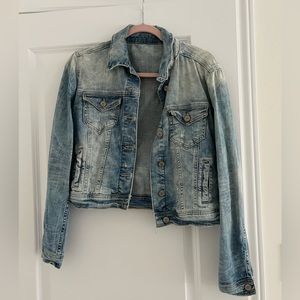 Zara cropped jean jacket, Size M